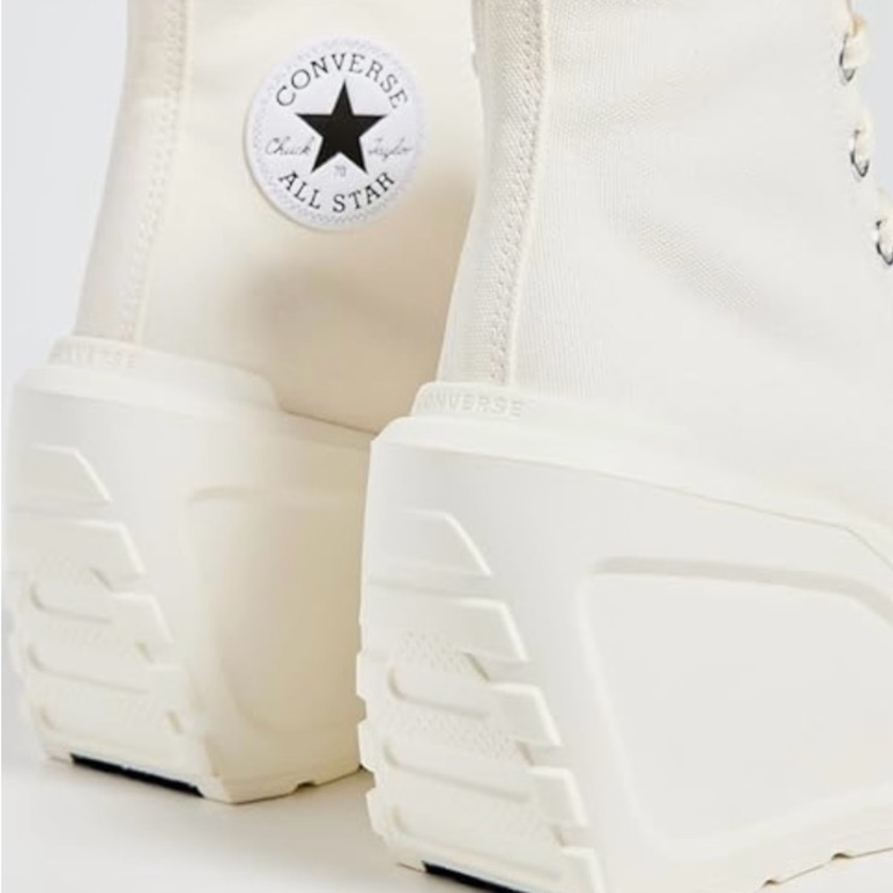 Converse Off-White Women's Chuck 70 Deluxe Wedge Sneakers - Picture 4 of 7